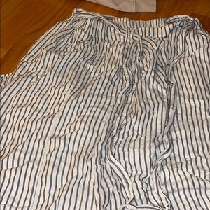 AE wide legged striped pants